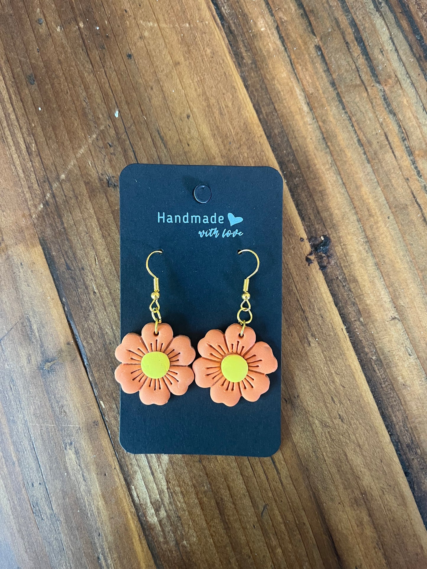 Orange Flower Earrings – Bright, Bold &amp; Handmade with Love