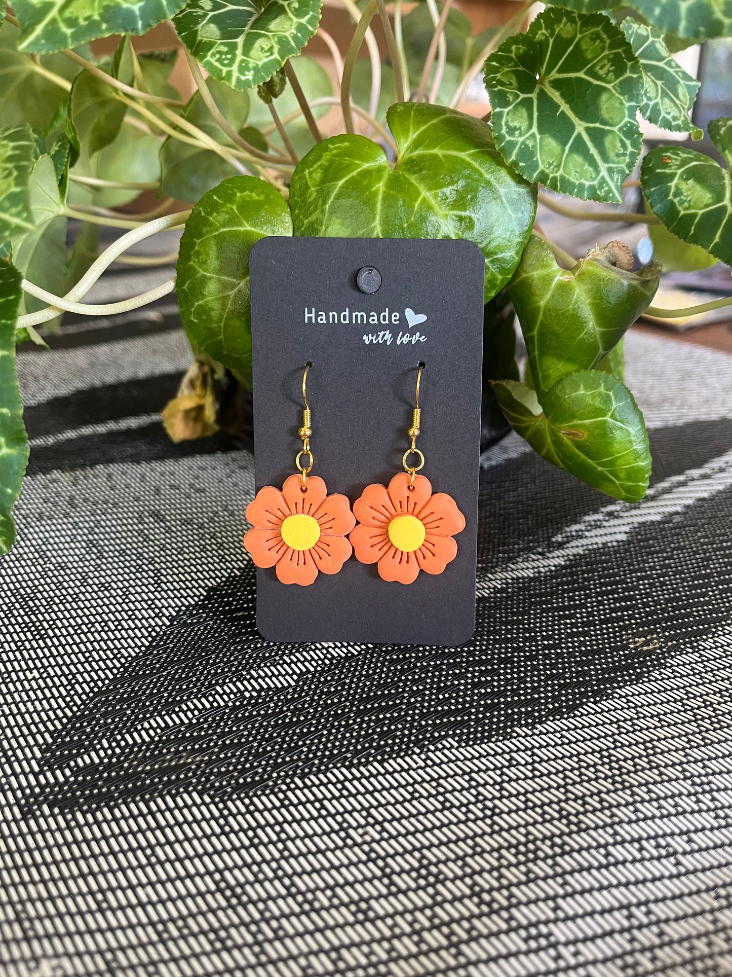 Orange Flower Earrings – Bright, Bold &amp; Handmade with Love
