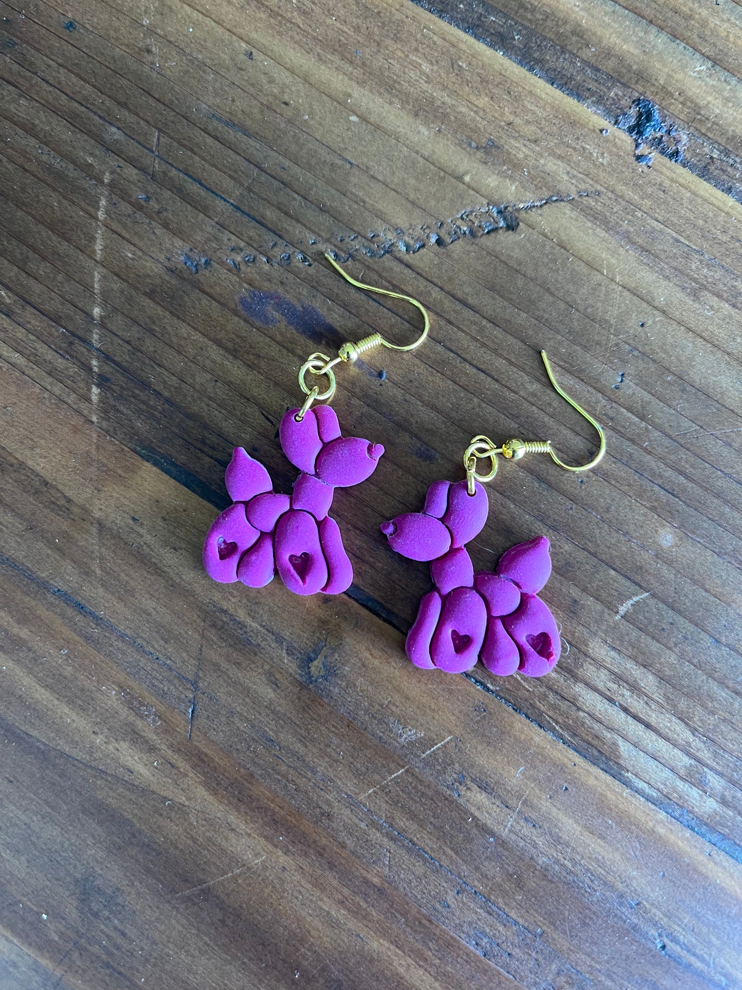 🎈🐶 Balloon Dog Polymer Clay Earrings