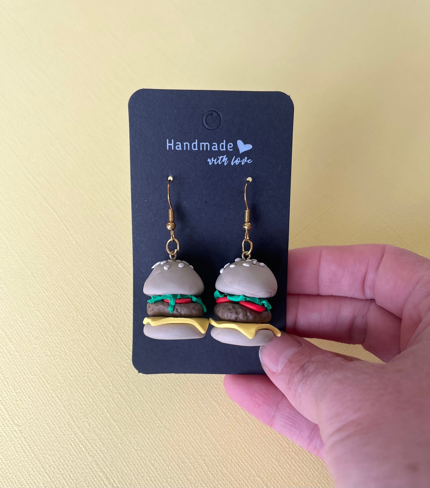 🍔 Burger Polymer Clay Earrings