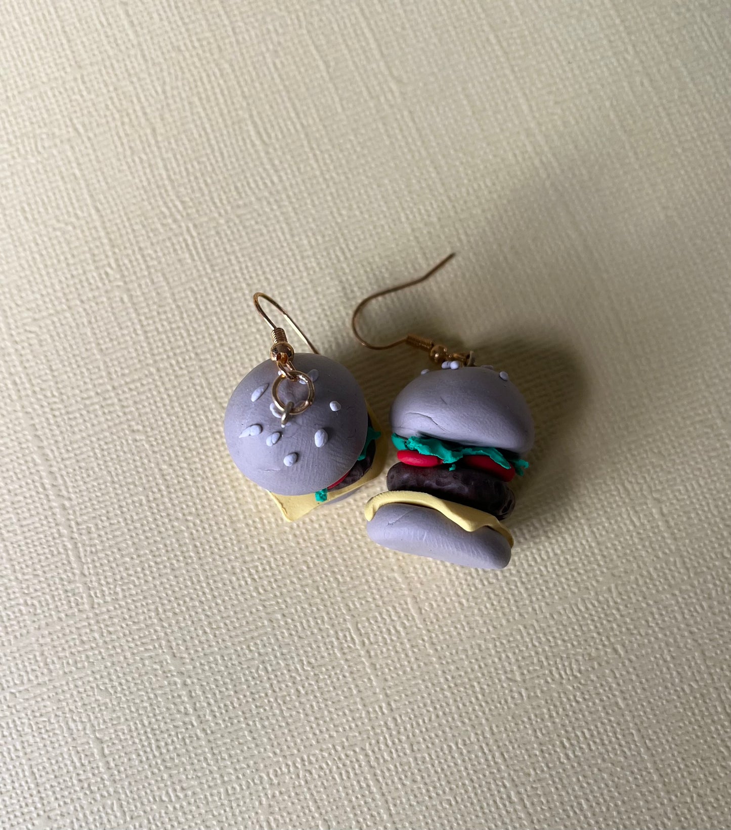 🍔 Burger Polymer Clay Earrings