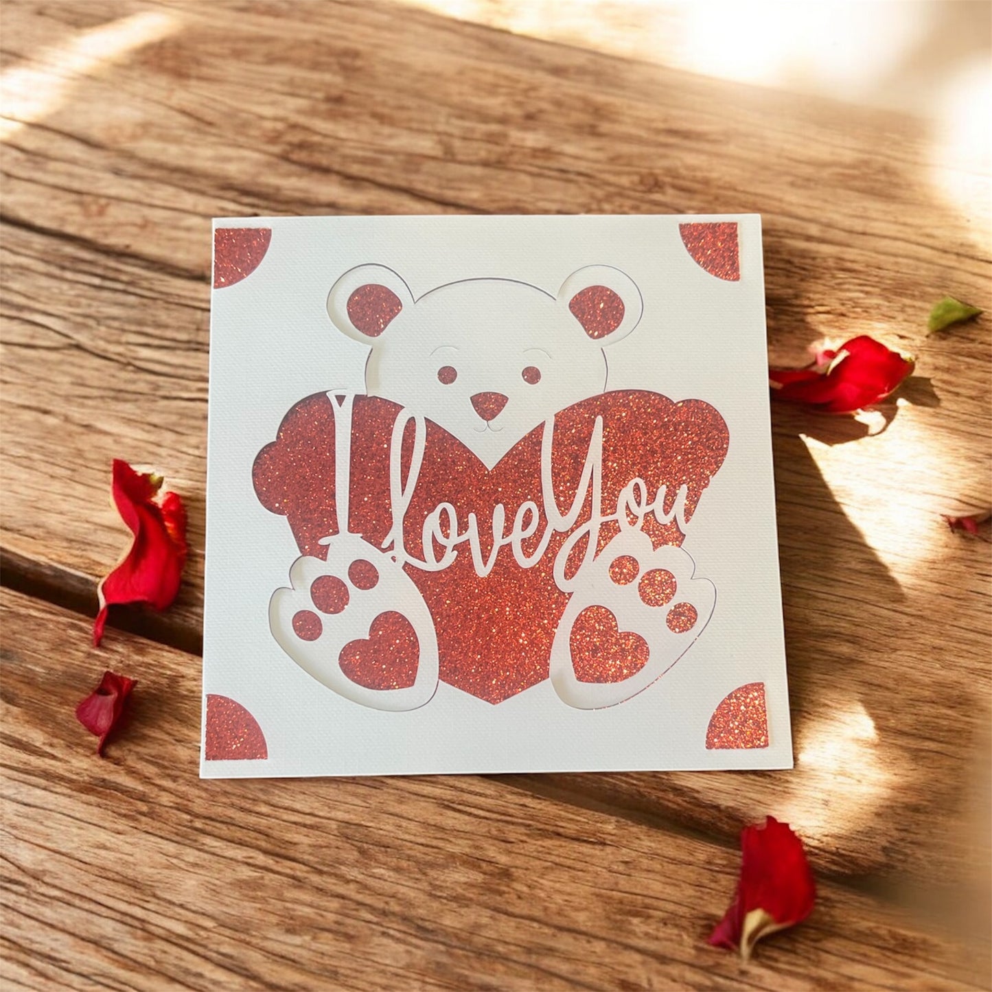 Teddy bear I love you card