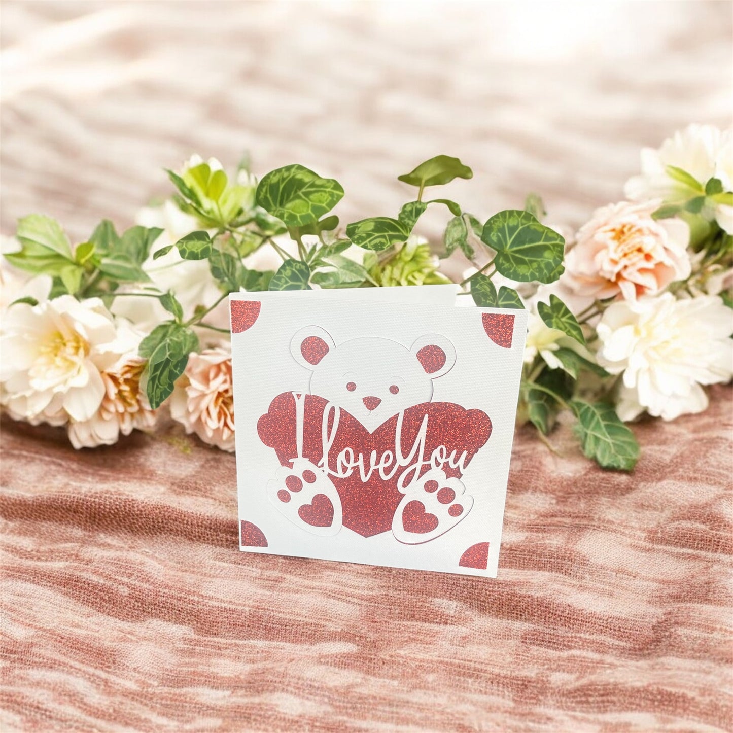 Teddy bear I love you card