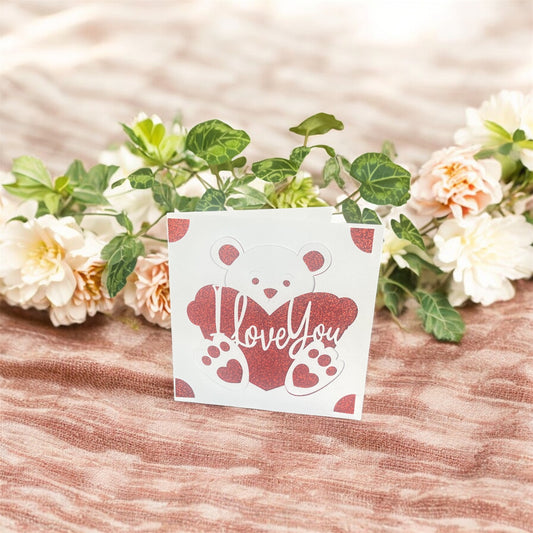 Teddy bear I love you card
